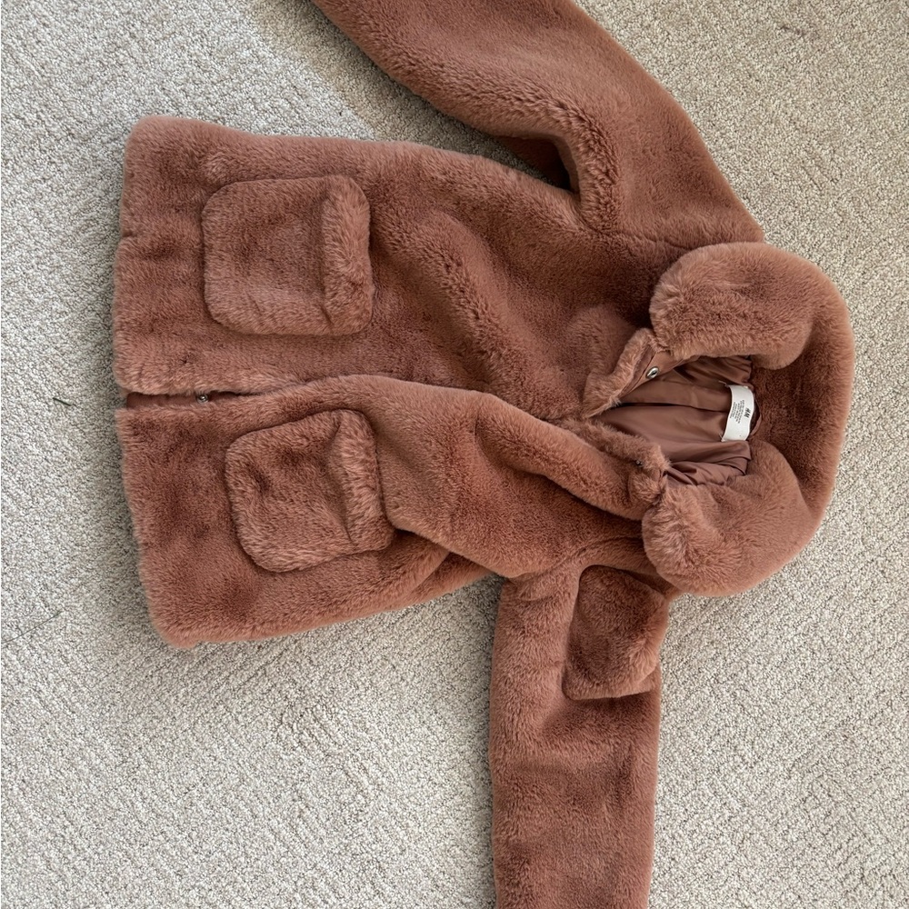 H&M Kids Pea Coat in Brown